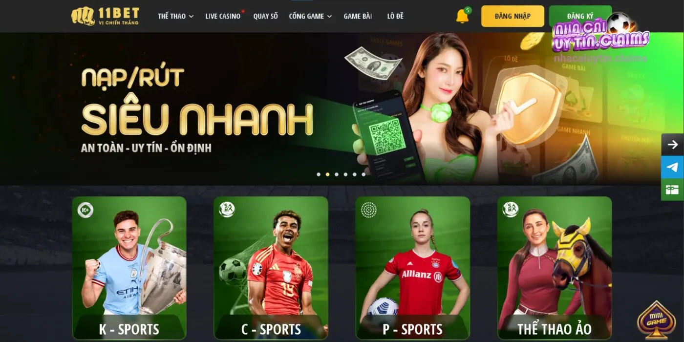 11bet mang đến trải nghiệm với nhiều bất ngờ cho cược thủ