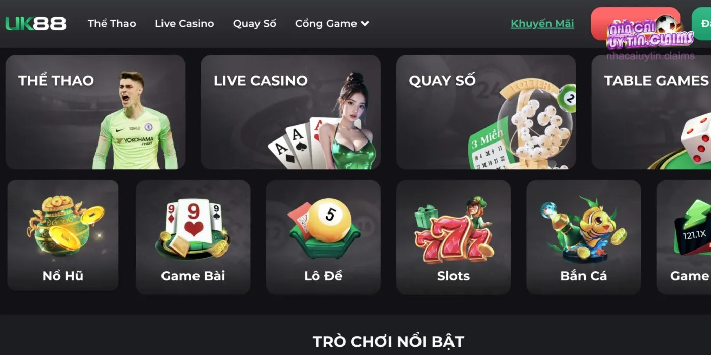 Các sảnh cược phổ biến tại nhà cái này