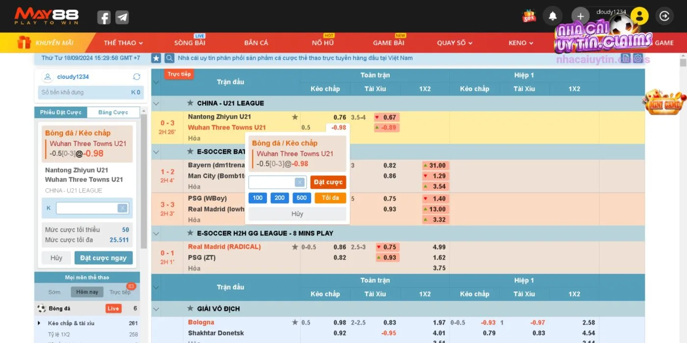 Chia sẻ mẹo gia tăng cơ hội thắng khi chơi kèo May88