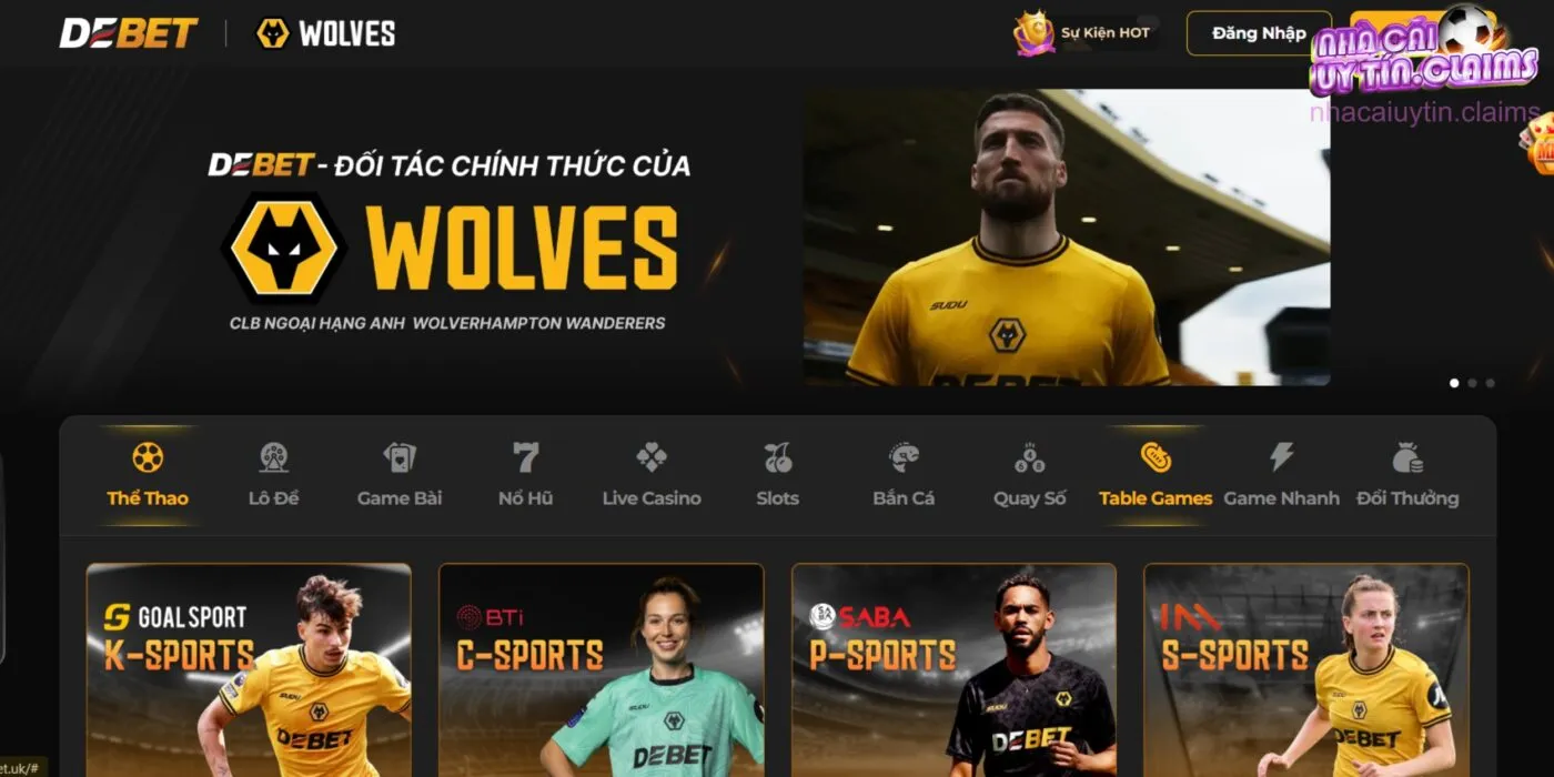 Nhà cái là đối tác chính thức với Wolverhampton Wanderers