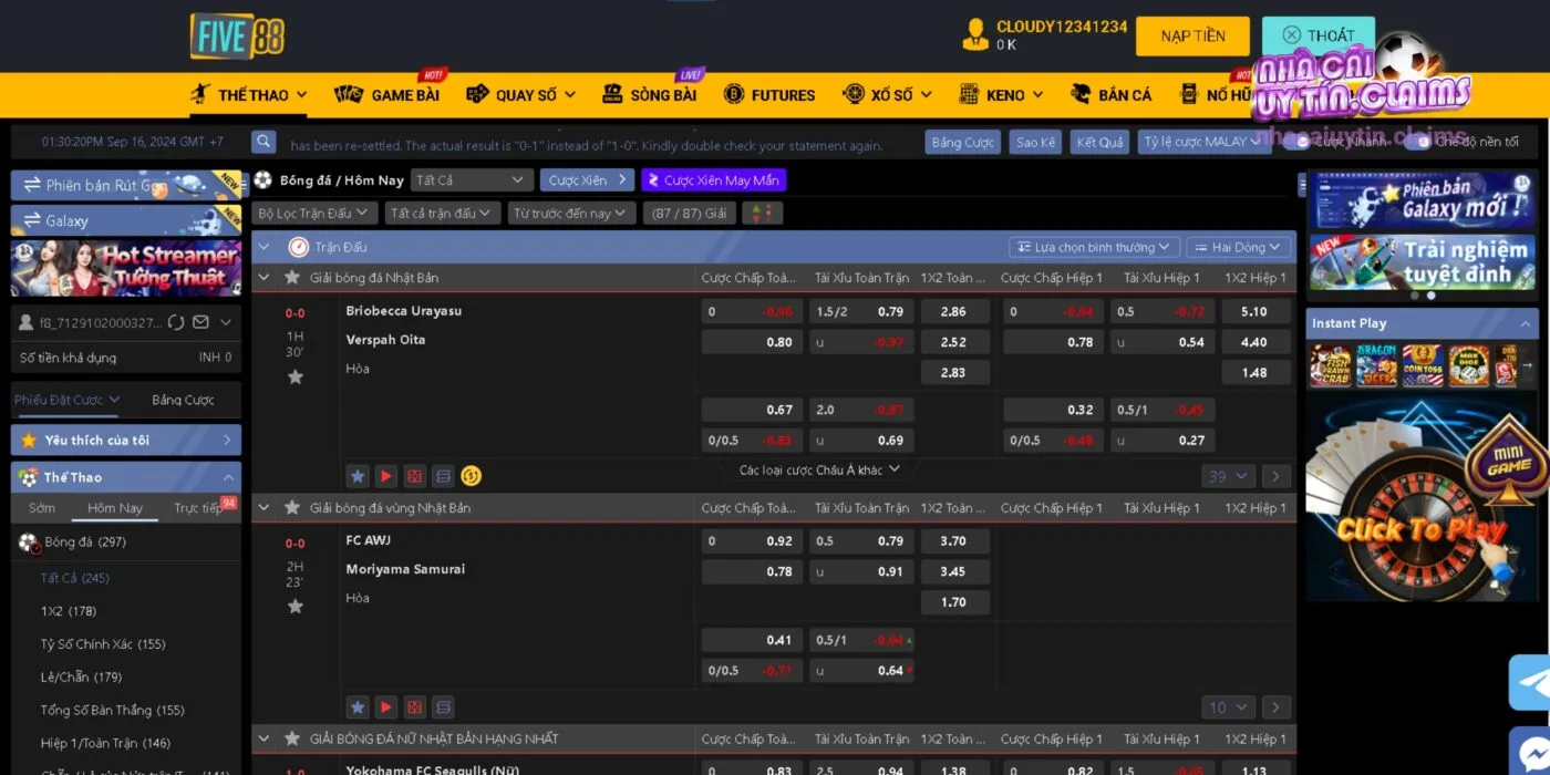 Sảnh A-Sports Tại Kèo Nhà Cái FIVE88